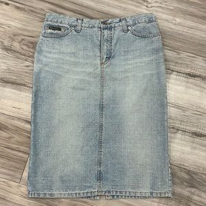 Denim Pencil Skirt